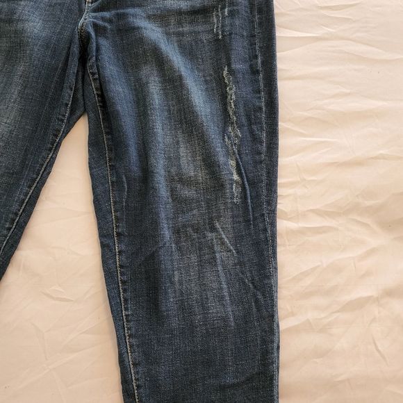 Lane Bryant Boyfriend Jeans Plus Size Distressed Medium Wash Cuffed Casual Plus - Picture 3 of 12